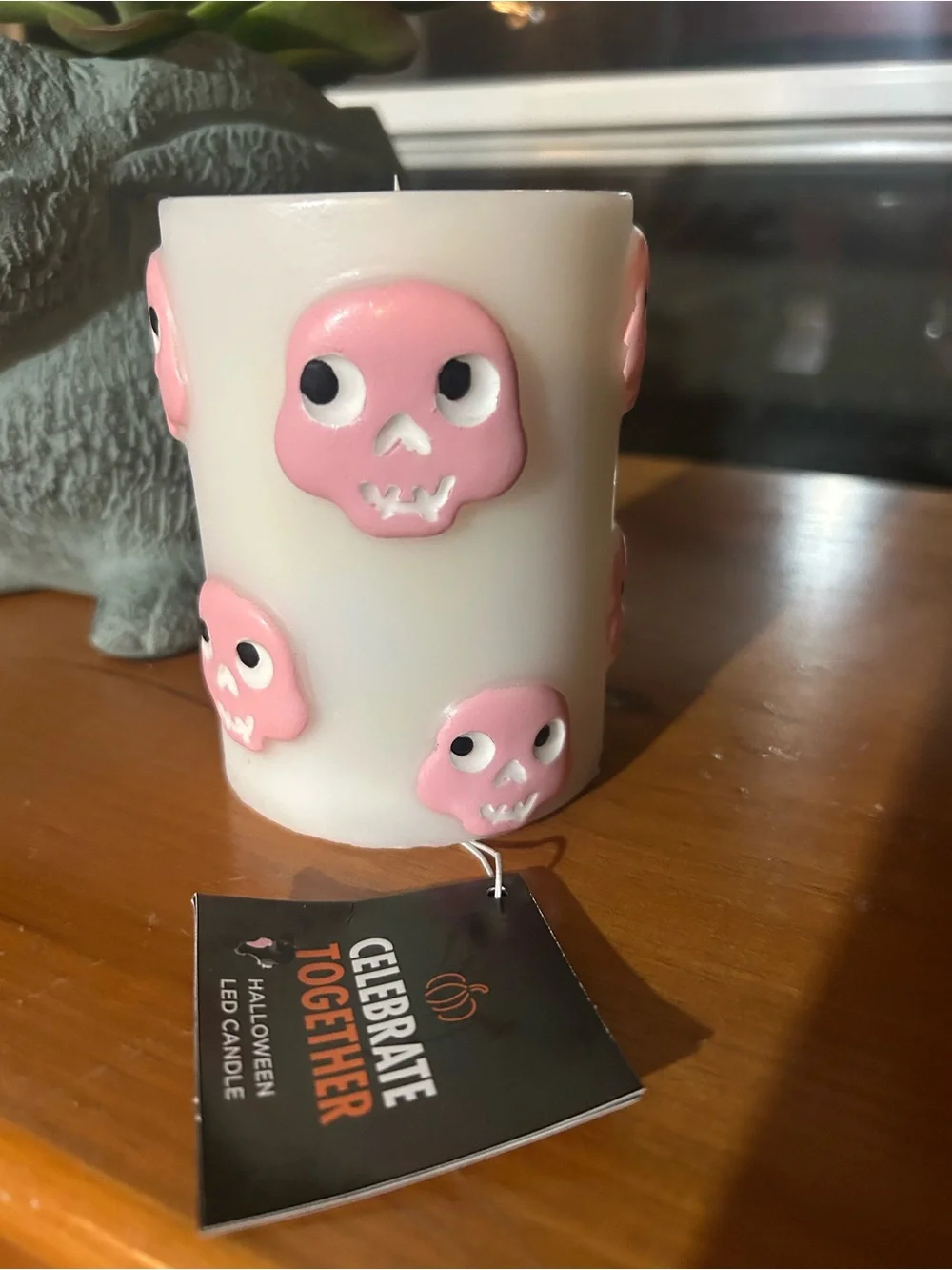 Celebrate Together Pink Skull LED Candle - Home Accents